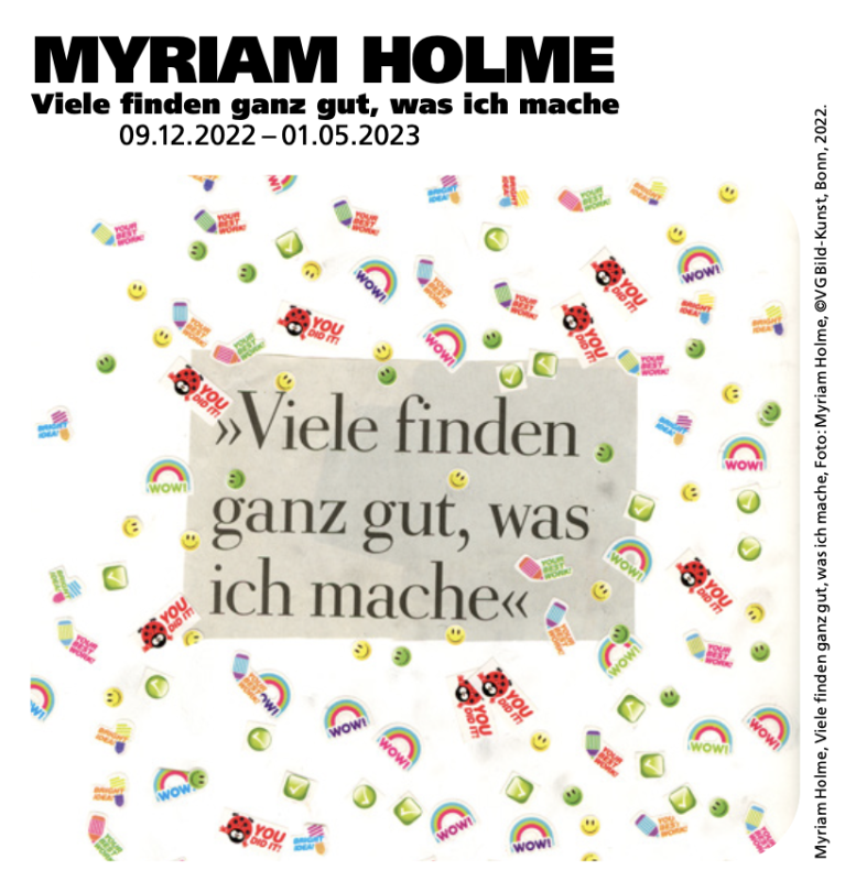 Ausstellung! Myriam Holme. Rastatt 09.12.2022 - 02.05.2023